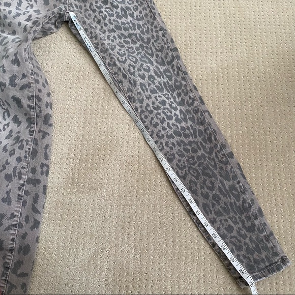 CURRENT/ELLIOT Gray Leopard Stiletto Mid Rise Skinny Jeans - Picture 9 of 12